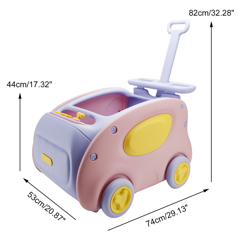 1-Seater Purple Push and Pull Ride-On Car Toy for Children Magic Cars 1