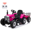 Kids Electric Tractor with Trailer for Ages 3-6, Remote Control, Gear Shift, MP3, LED Lights, USB Port Magic Cars 7