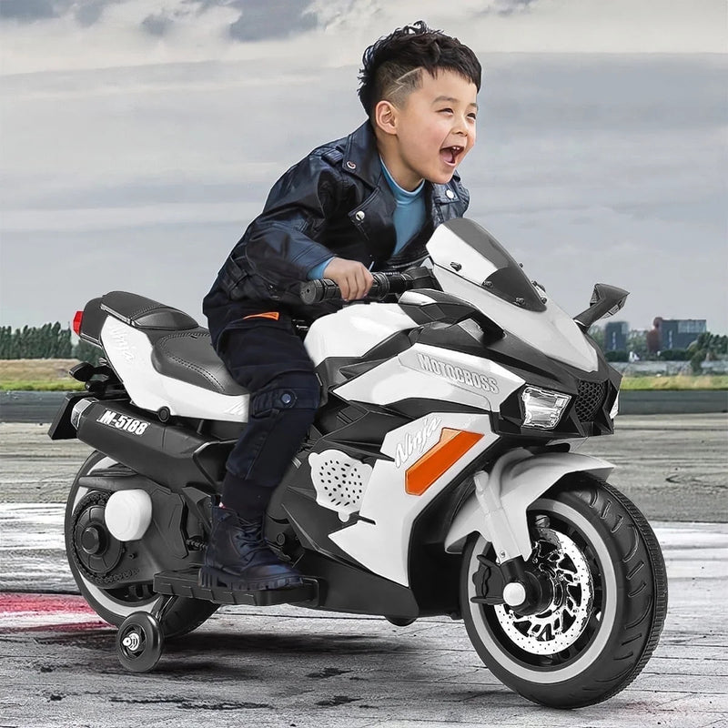 12V Battery-Powered Kids Ride-On Motorcycle with Headlight Magic Cars 1