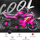 12V Battery-Powered Kids Ride-On Motorcycle with Headlight Magic Cars 0