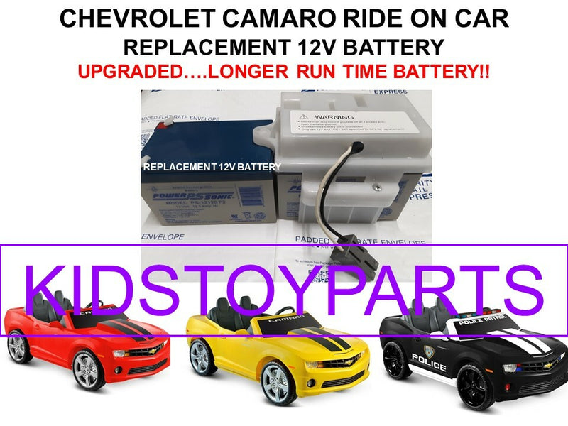 12V Replacement Battery for Kids Powered Camaro Ride-On Wheels with Extended Runtime Magic Cars Variant 0