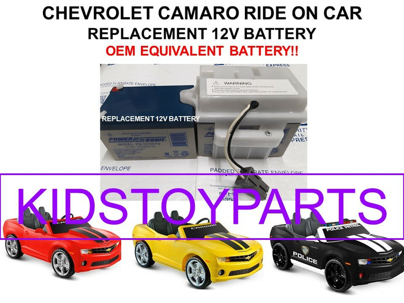 12V Replacement Battery for Kids Camaro Ride-On Car with Powered Wheels Magic Cars Variant 0
