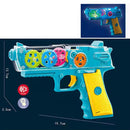 Electric Transparent Gear Toy Gun for Kids with Light and Sound Effects Magic Cars 1