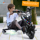 Kids Ride-On Tricycle with Large Wheels and Drifting Feature for Ages 8+ Magic Cars 9