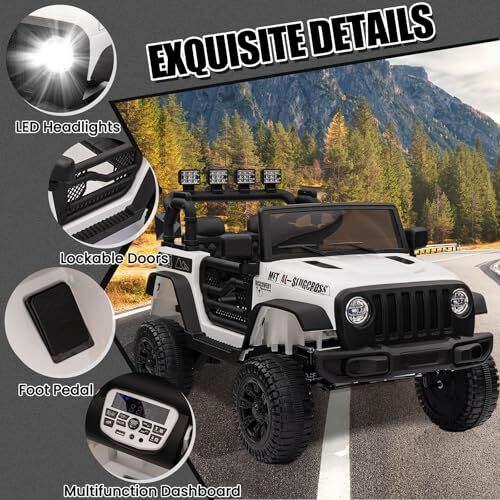 12V Battery-Powered Kids Ride-On Truck Car with Remote Control Electric Vehicle Magic Cars 5