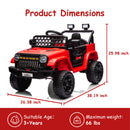 Electric Ride-On Truck for Kids with Remote Control, 4-Wheel Suspension, LED Lights, and Music Magic Cars 3