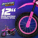 12V Electric Mini Dirt Bike Ride-On Toy for Kids Ages 5+ Pink Magic Cars 3