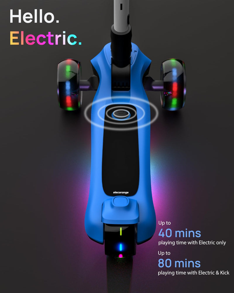 Electric Kids Scooter with Illuminated 3 Wheels for Ages 4-9 Magic Cars 1