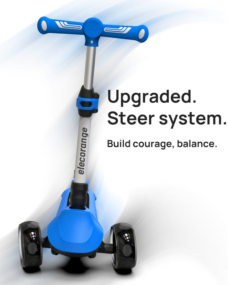 Electric Kids Scooter with Illuminated 3 Wheels for Ages 4-9 Magic Cars 3