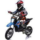 Electric Dirt Bike for Kids and Teens with 15.5 MPH Speed, LED Lights, and Leather Seat Magic Cars 1