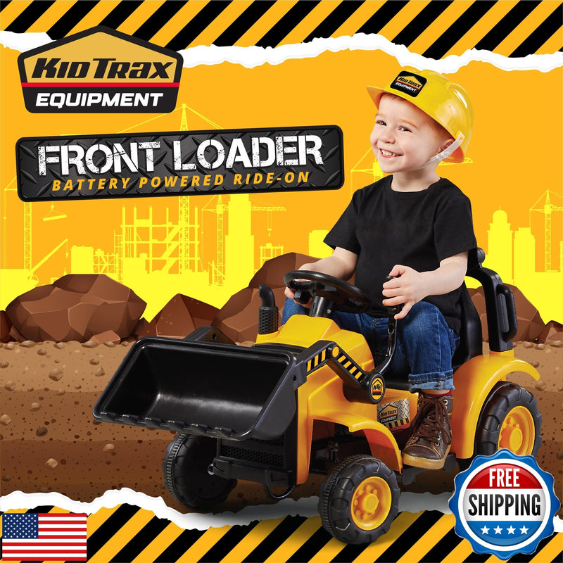 6V Front Loader Ride-On Toy for Kids 18-36 Months, Supports Up to 44 lbs Magic Cars 1