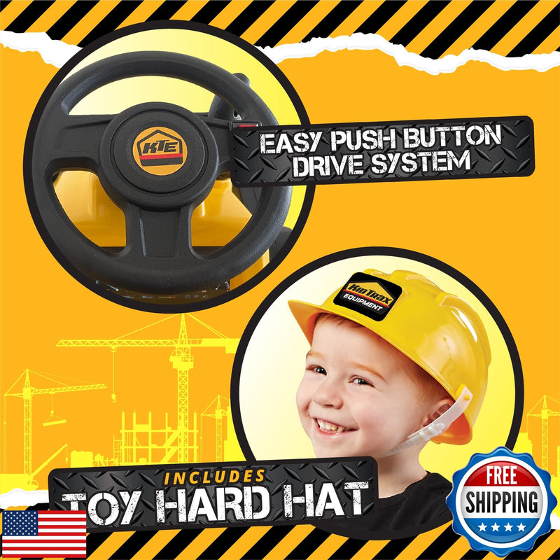 6V Front Loader Ride-On Toy for Kids 18-36 Months, Supports Up to 44 lbs Magic Cars 2