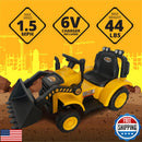 6V Front Loader Ride-On Toy for Kids 18-36 Months, Supports Up to 44 lbs Magic Cars 4