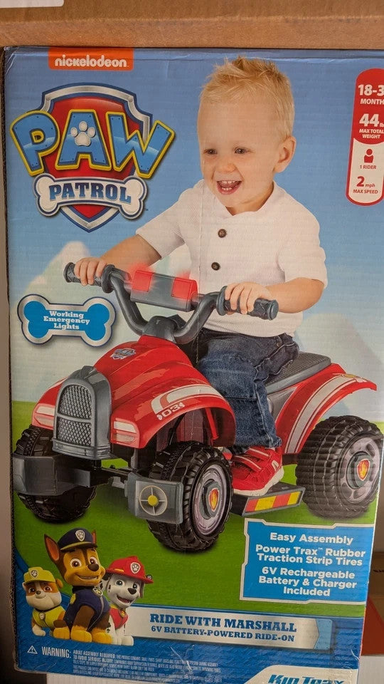 6V Paw Patrol Marshall Quad Ride-On Toy Vehicle for Kids – Red Magic Cars 0