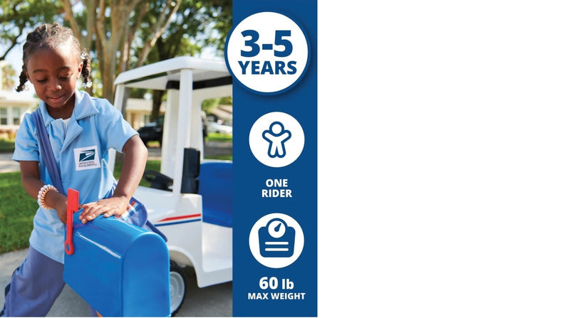 6V Ride-On Mail Truck Toy for Kids Ages 3-5, Supports Up to 60 lb Magic Cars 1