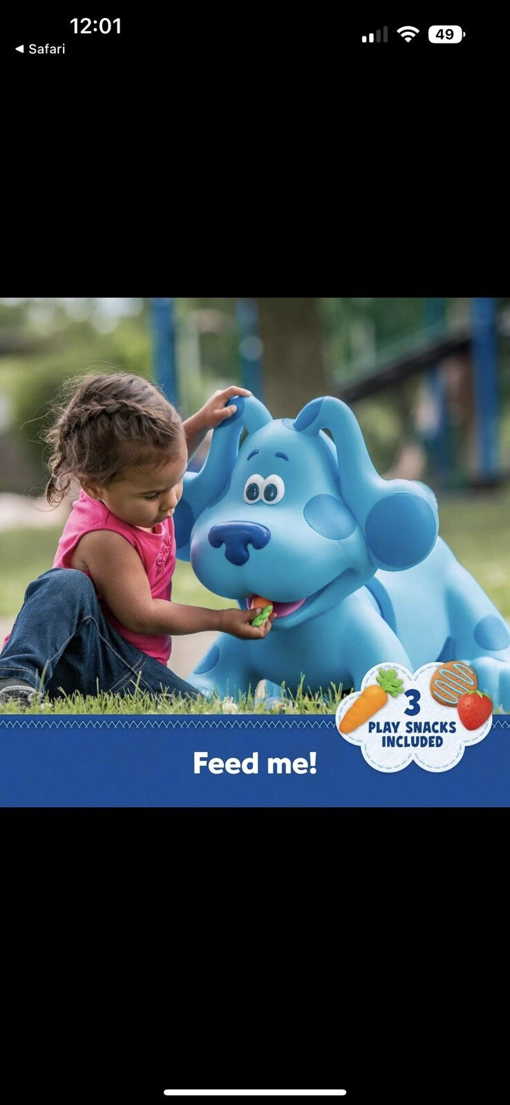 Blue Clues Snack Time Rechargeable Ride-On Toy for 18-30 Months Magic Cars 3