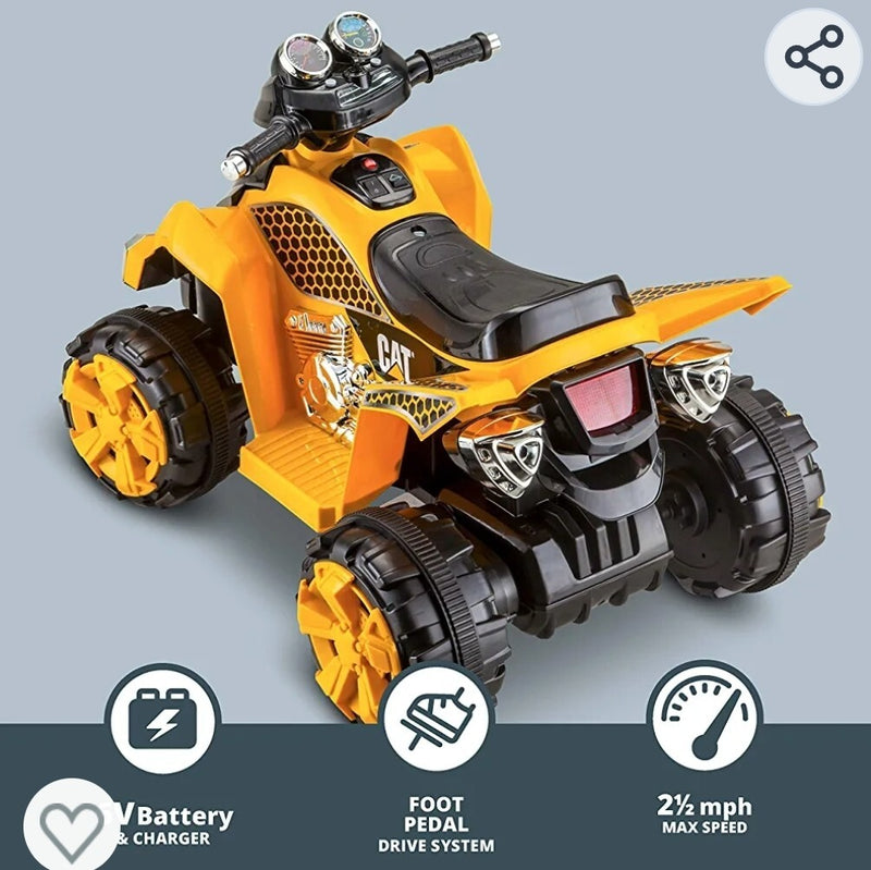 Toddler Ride-On Caterpillar ATV with 6-Volt Battery for Ages 3-5 Magic Cars 1