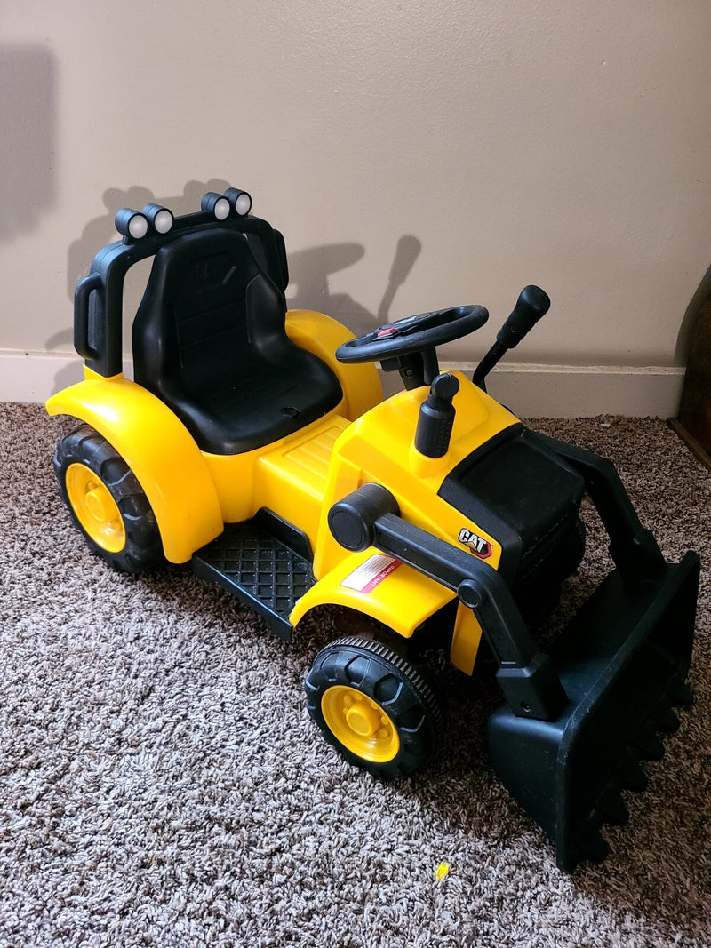 6V Kids Ride-On Caterpillar Front Loader Tractor with Charger Magic Cars 0