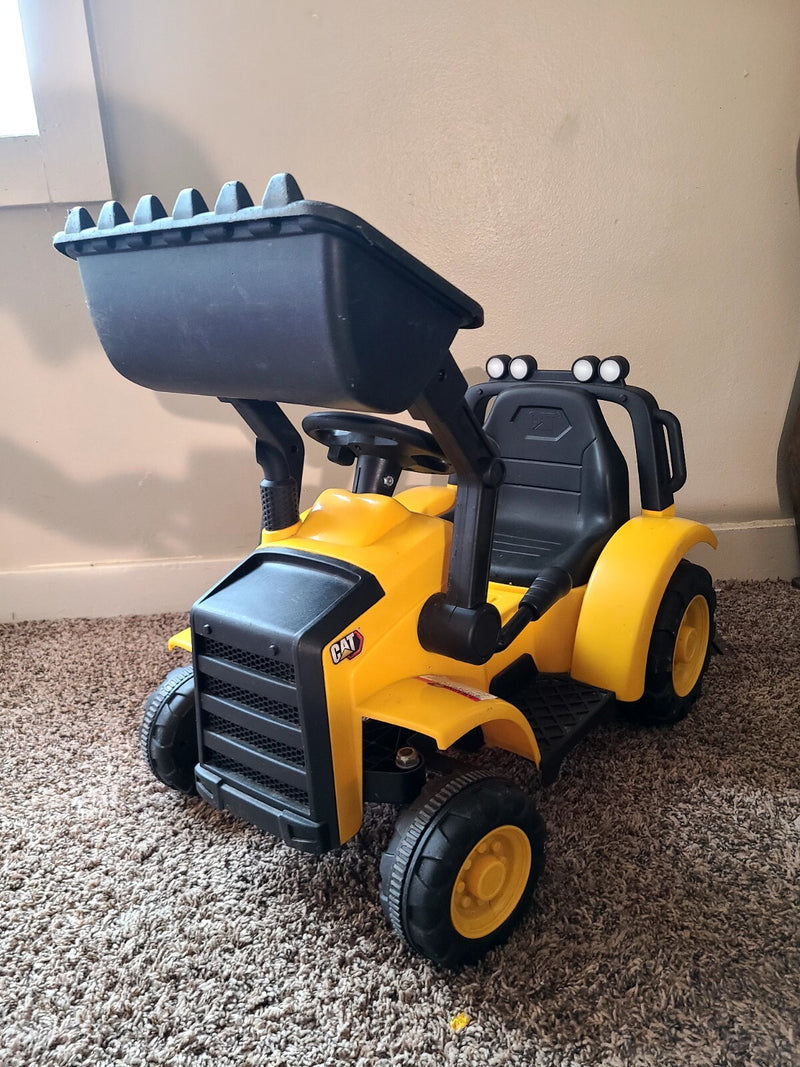 6V Kids Ride-On Caterpillar Front Loader Tractor with Charger Magic Cars 7