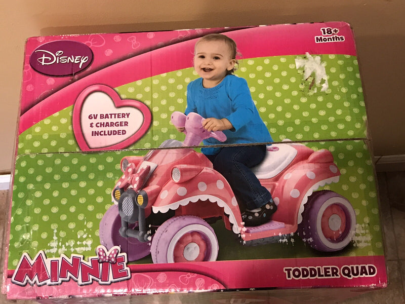 6V Minnie Mouse Quad Ride-On Toy for Kids 18+ Months Magic Cars 2