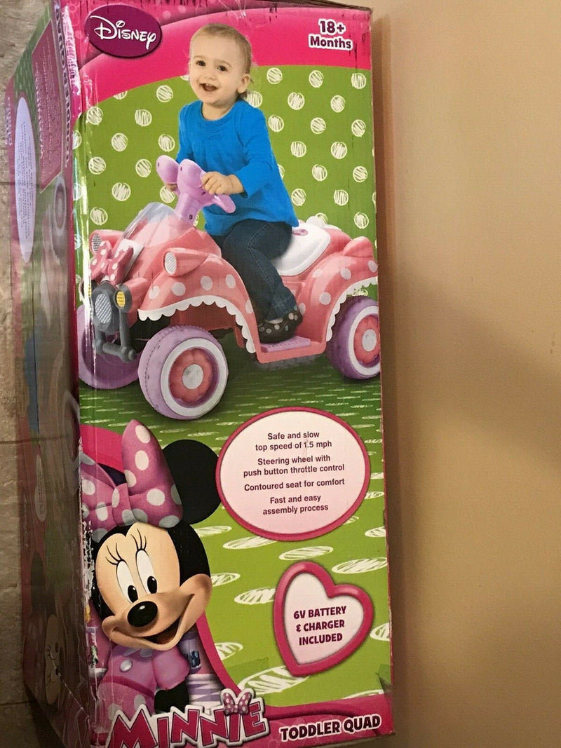 6V Minnie Mouse Quad Ride-On Toy for Kids 18+ Months Magic Cars 3