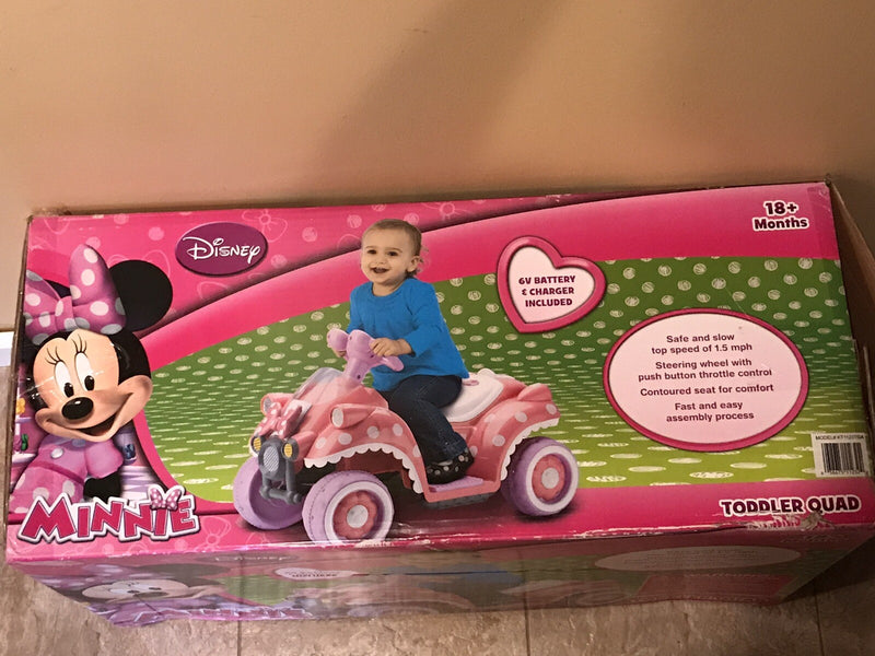 6V Minnie Mouse Quad Ride-On Toy for Kids 18+ Months Magic Cars 4