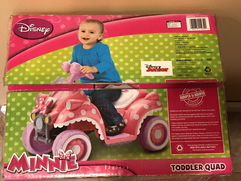 6V Minnie Mouse Quad Ride-On Toy for Kids 18+ Months Magic Cars 6