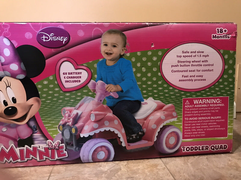 6V Minnie Mouse Quad Ride-On Toy for Kids 18+ Months Magic Cars Variant 0