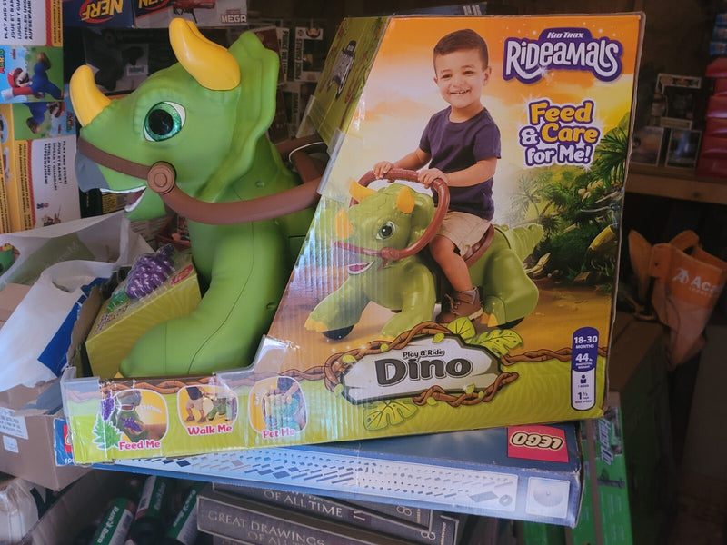 Kids TRAX Ride-On Dino Triceratops Toy for Ages 18-30 Months Magic Cars 2