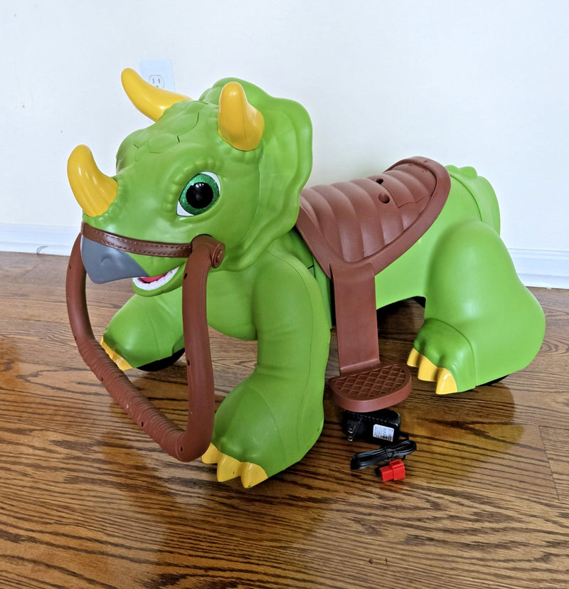 Triceratops Dinosaur Ride-On Toy for Toddlers 18-30 Months Magic Cars 16