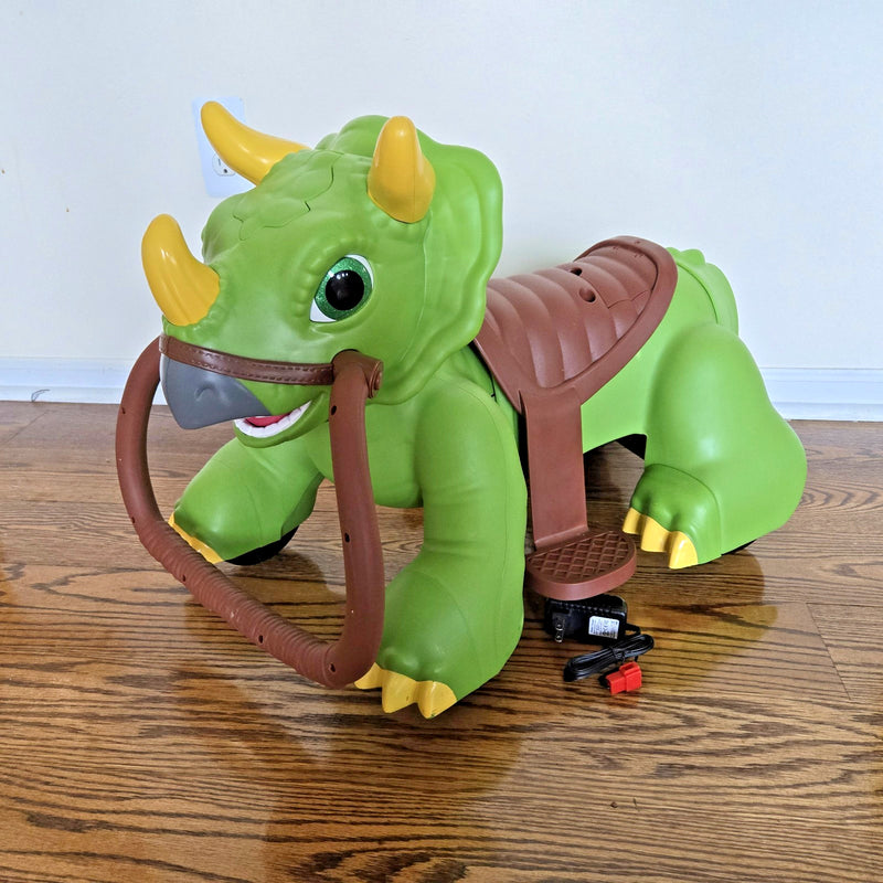 Triceratops Dinosaur Ride-On Toy for Toddlers 18-30 Months Magic Cars 4