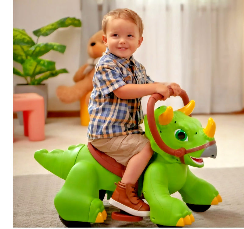 Triceratops Dinosaur Ride-On Toy for Toddlers 18-30 Months Magic Cars 5