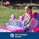 6V Minnie Mouse 4x4 Flower Power Battery-Powered Kids Ride-On Toy for Outdoor Use Magic Cars 3