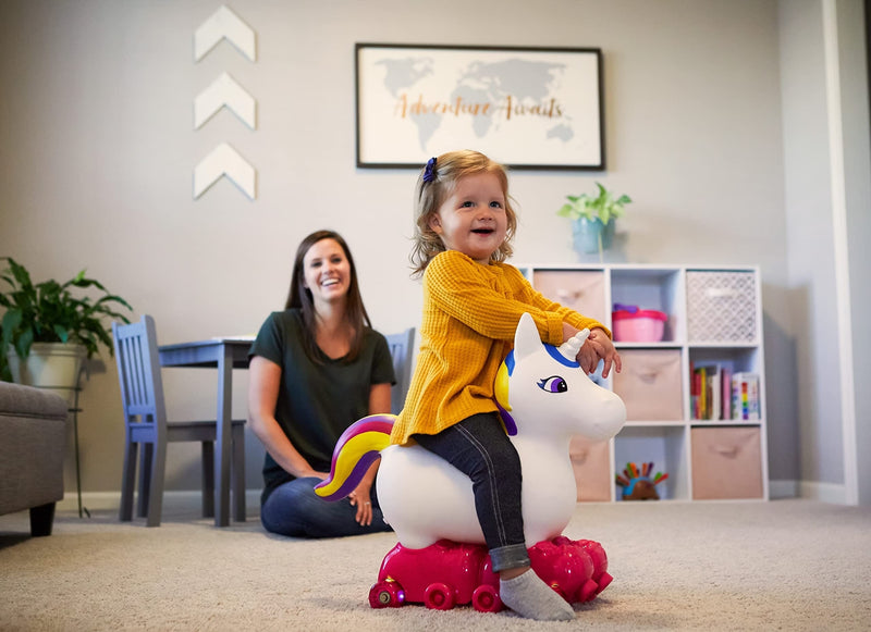 Toddler Ride-On Unicorn Foot-to-Floor Skater Toy for Kids Ages 1-3 Magic Cars 3