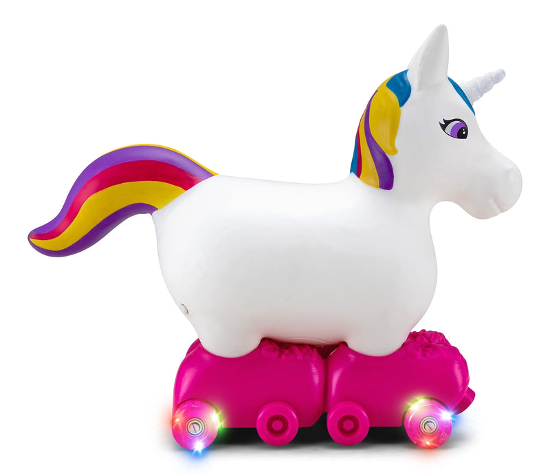 Toddler Ride-On Unicorn Foot-to-Floor Skater Toy for Kids Ages 1-3 Magic Cars 4
