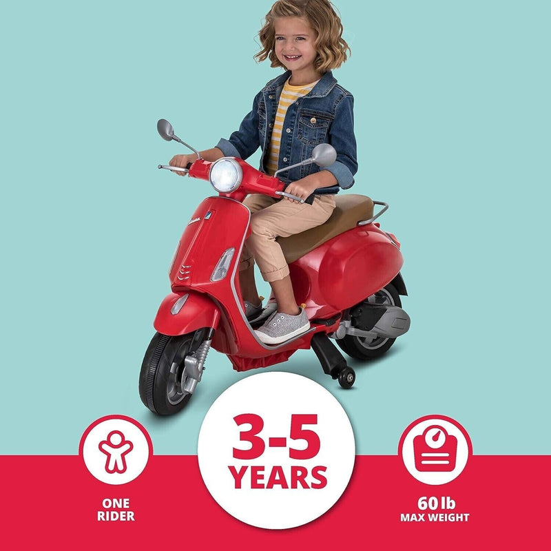 Electric Vespa Ride-On Scooter for Toddlers 3-5 Years, 6 Volt Battery Powered Magic Cars Variant 0