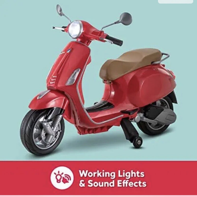 Electric Toddler Ride-On Vespa Scooter for Ages 3-5, 6 Volt Battery Powered Magic Cars 1