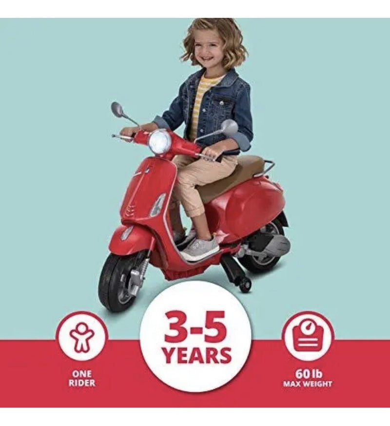Electric Toddler Ride-On Vespa Scooter for Ages 3-5, 6 Volt Battery Powered Magic Cars Variant 0