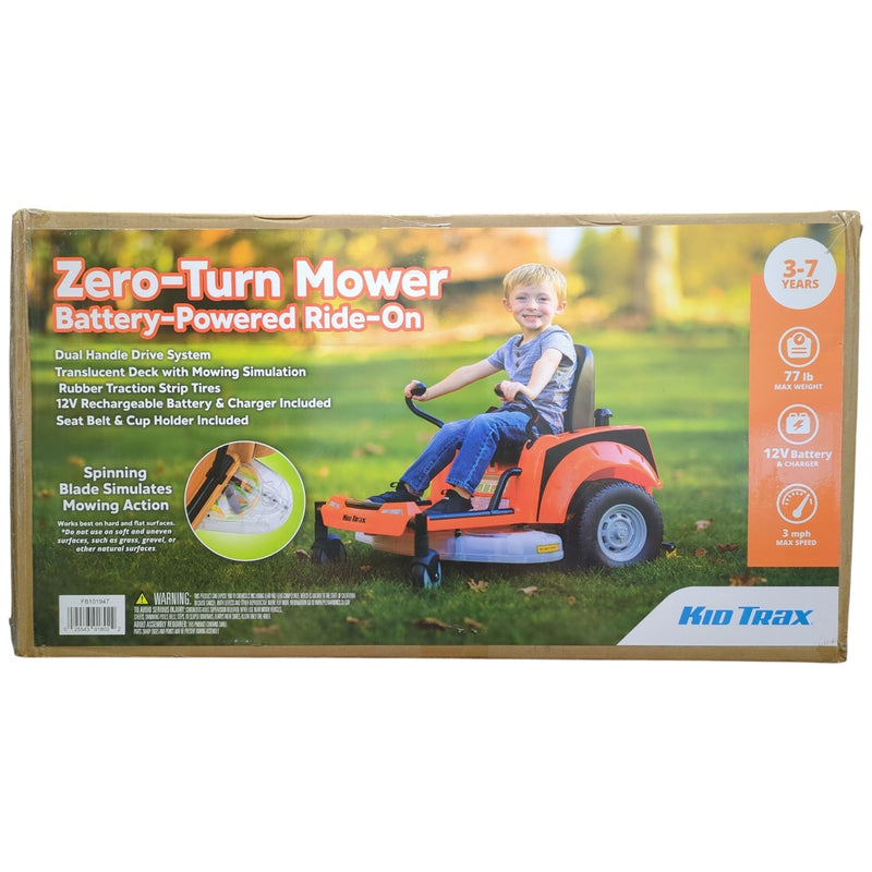 12-Volt Kid’s Ride-On Zero Turn Lawn Mower Toy with 3 MPH Speed and 77 lbs Capacity Magic Cars Variant 0