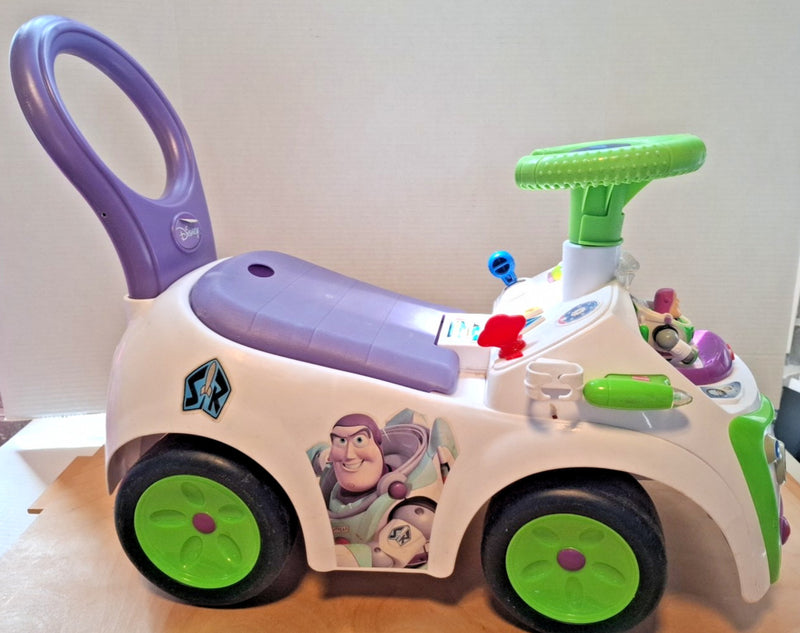 Kids Battery-Powered Buzz Lightyear Ride-On Toy from Disney Toy Story Magic Cars 2