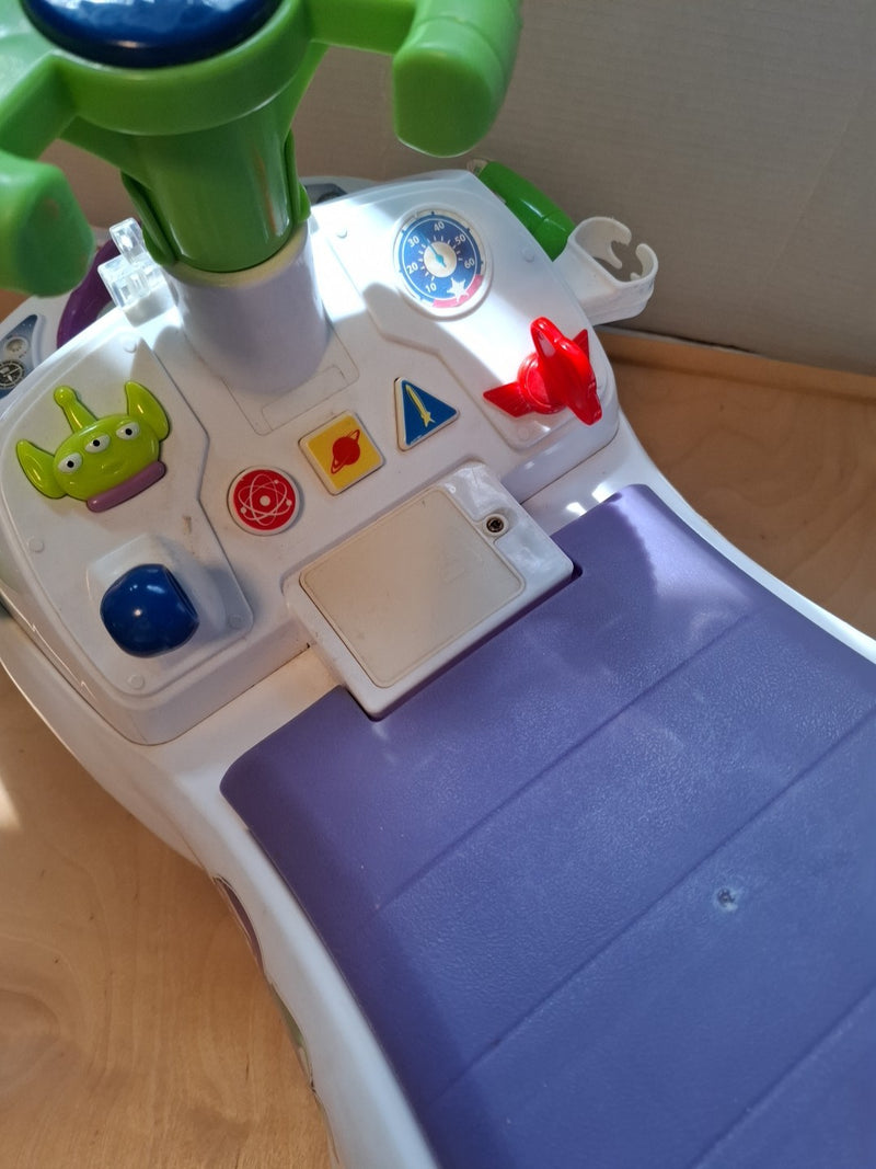 Kids Battery-Powered Buzz Lightyear Ride-On Toy from Disney Toy Story Magic Cars 8