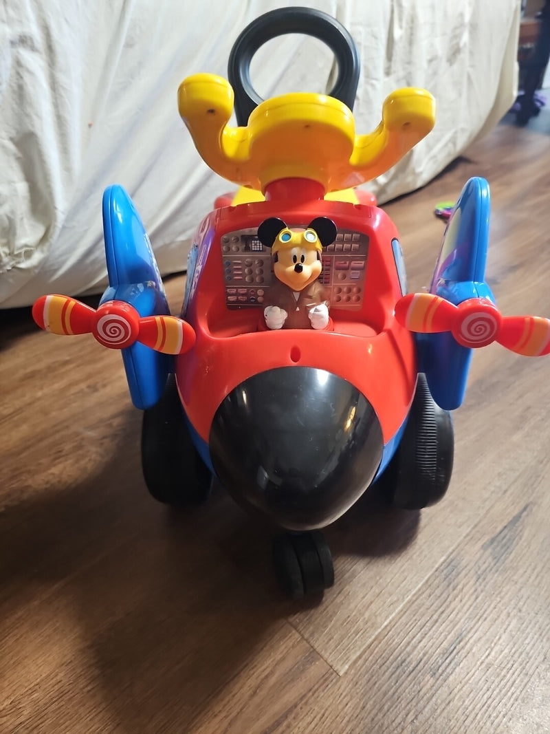 Disney Mickey Mouse Activity Ride-On Plane with Lights and Sounds Magic Cars 1