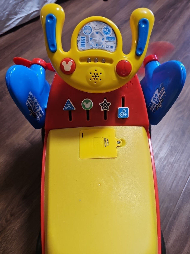 Disney Mickey Mouse Activity Ride-On Plane with Lights and Sounds Magic Cars 2