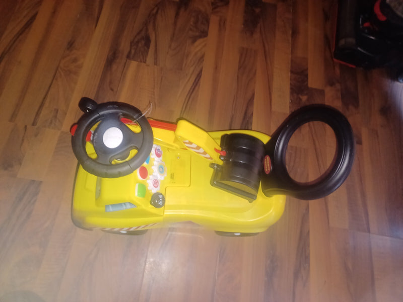 Deluxe Construction-Themed Ride-On with Lights & Sounds Activity for Ages 1–3 Years Magic Cars 3