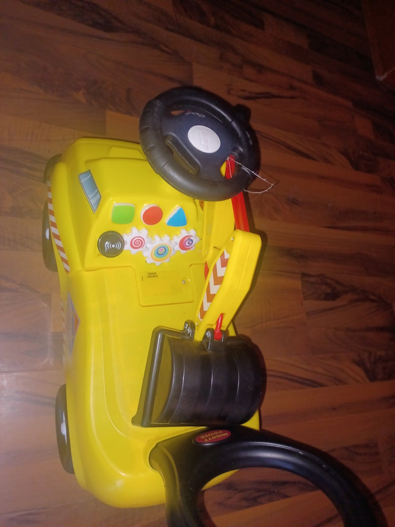 Deluxe Construction-Themed Ride-On with Lights & Sounds Activity for Ages 1–3 Years Magic Cars 4