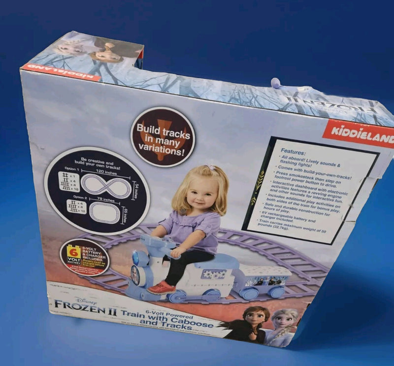 Battery-Powered Disney Frozen Ride-On Train with Caboose, Track, and Charger Magic Cars 1