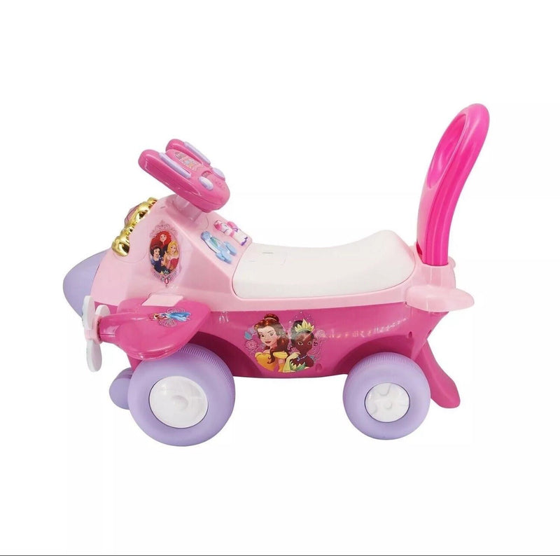 Princess Plane Ride-On Toy with Lights and Sounds Activity Features Magic Cars 3