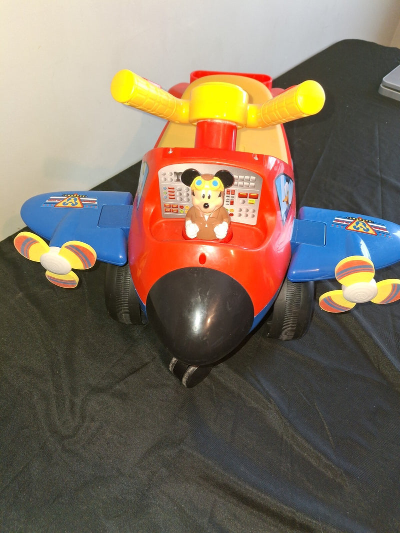 Disney Mickey Mouse Lights and Sounds Activity Ride-On Plane without Handle Magic Cars 1