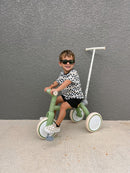 KPA3007E Green 4-in-1 Adjustable Toddler Tricycle with Push Handle for Ages 1-4 Magic Cars 6