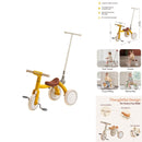 KPA3007E Yellow 4-in-1 Toddler Tricycle with Adjustable Push Handle for Ages 1-4 Magic Cars Variant 0